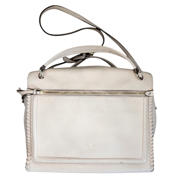 KATE SPADE Ashby place abbot satchel bag, cream/pale pink, crossbody/handbag - Picture 1 of 10